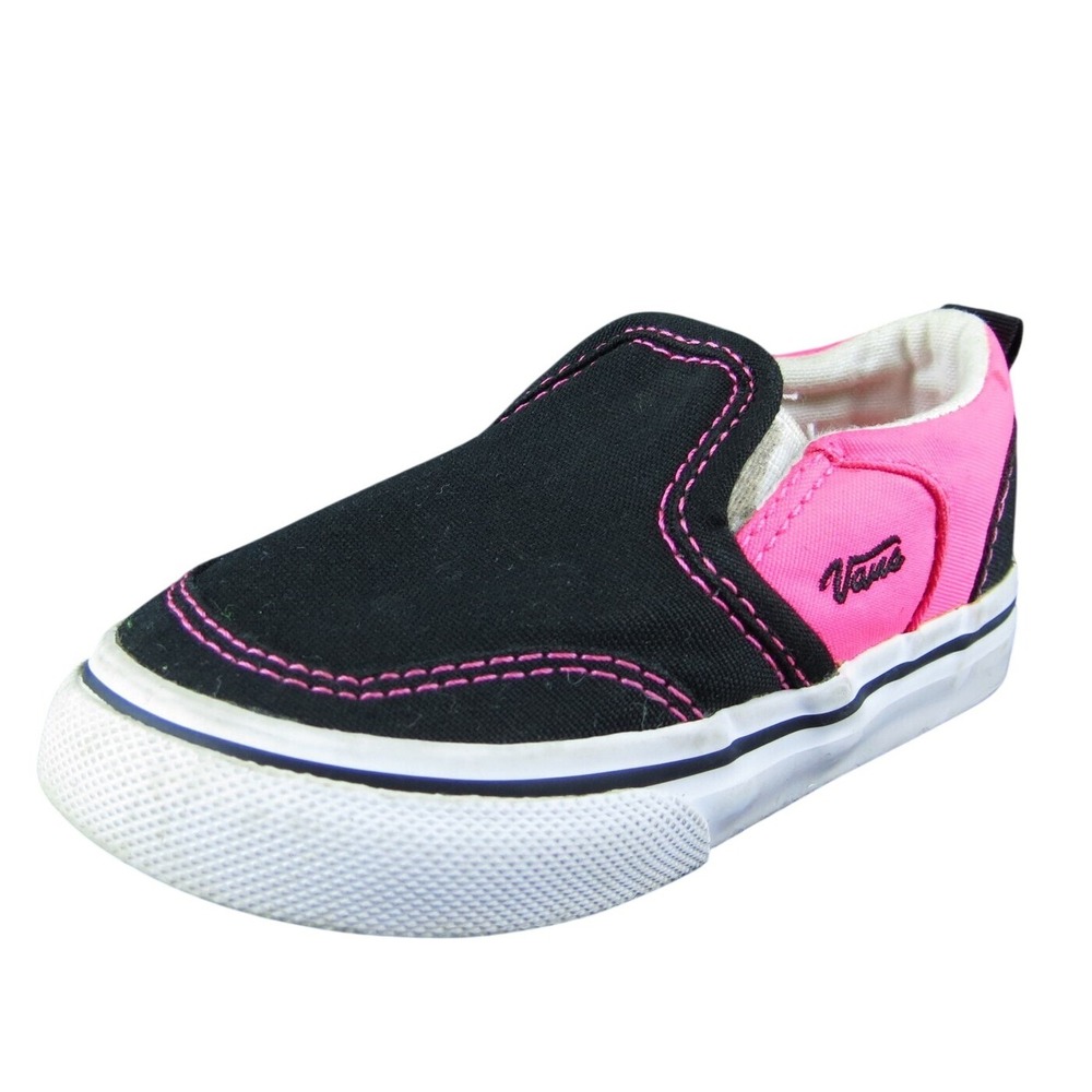 Nike Girls Slip-On Shoes Black Fabric Slip On Size T 7 Medium‎